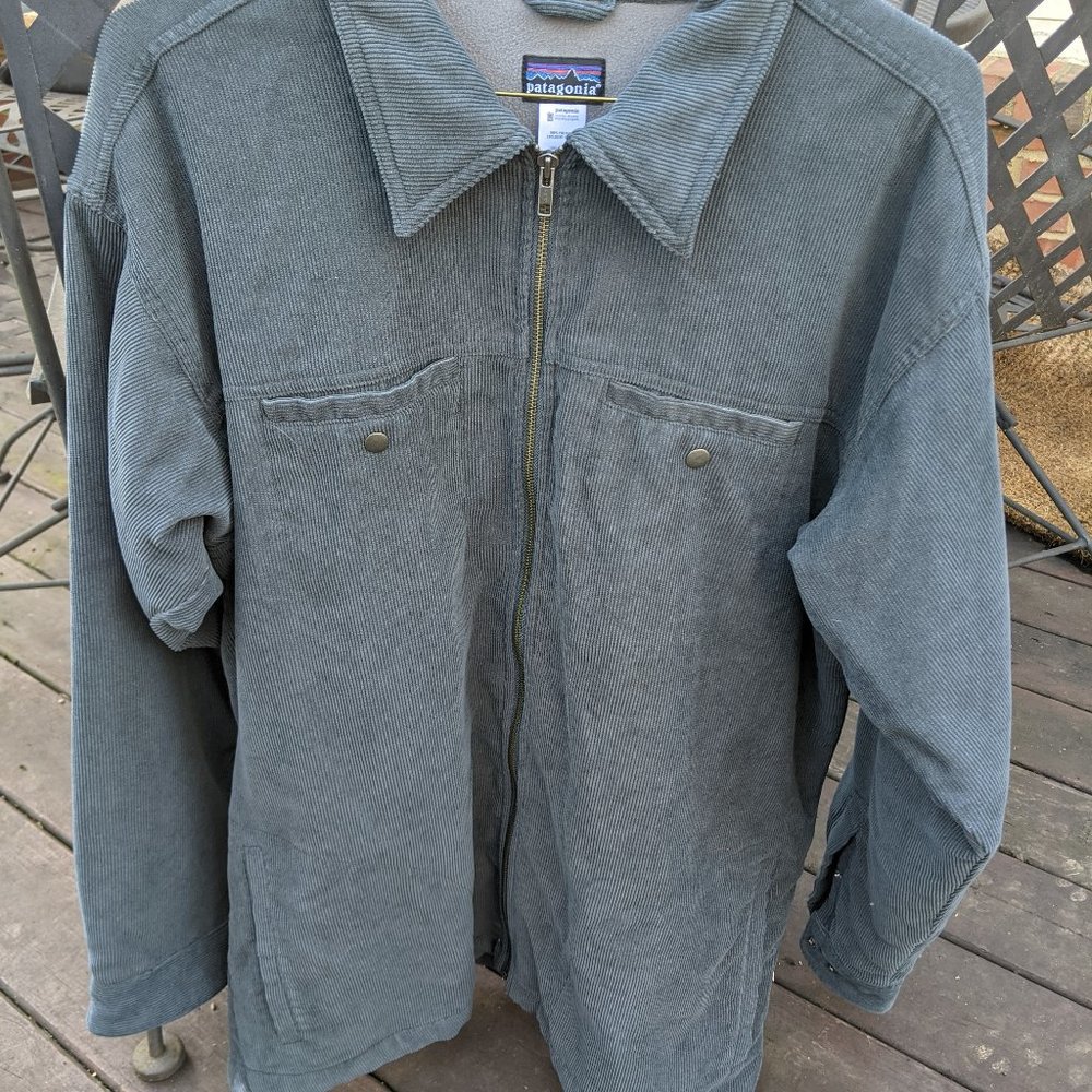 Patagonia Teal Corduroy Zip-up Jacket XL